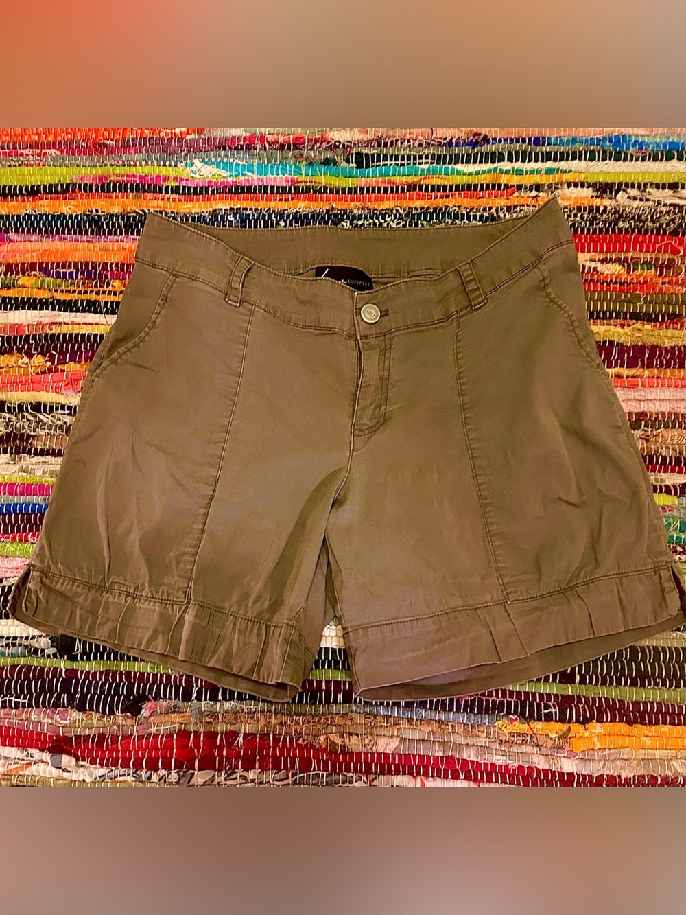 Lane Bryant Olive Green Utility Bermuda Shorts